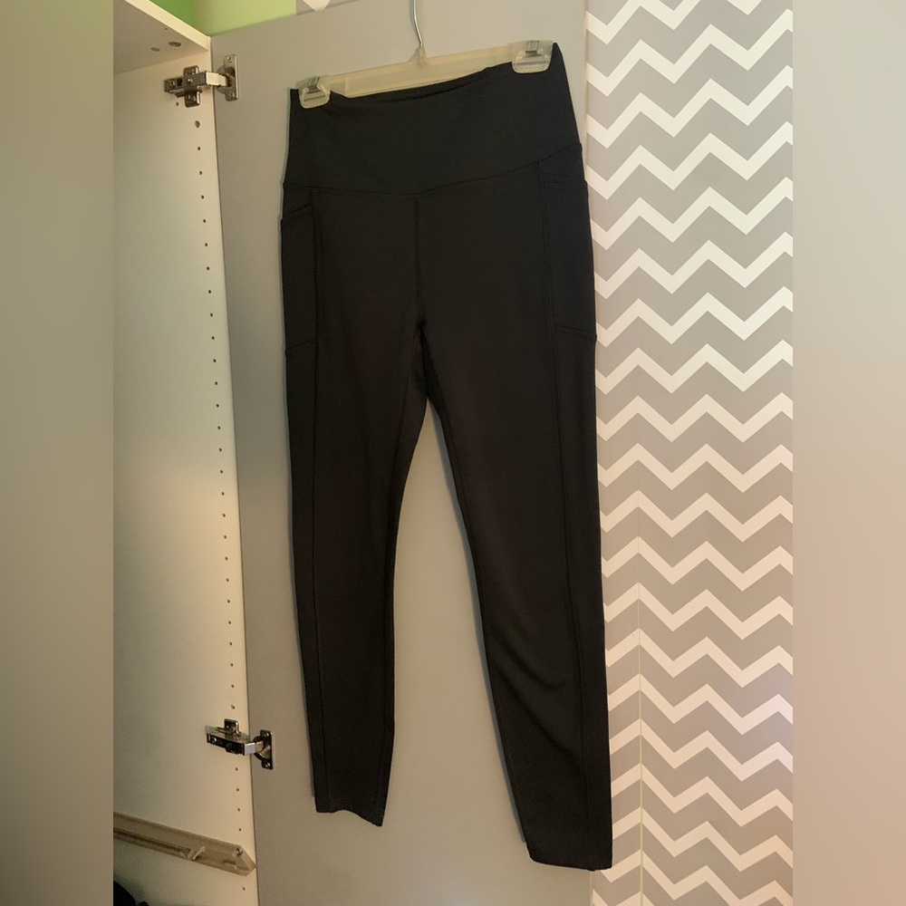 Legging with pockets thick material black size Medium